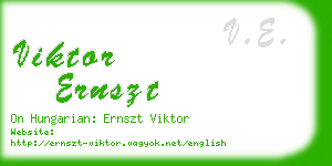 viktor ernszt business card